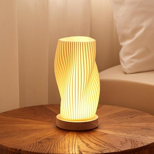 Table Lamp Bedside Lamps for Bedroom, Small Night Stands Desk Lamp, Mood Warm Cozy Lighting, Vintage Boho Cool Mid Century Modern Lamp, Aesthetic Accents Home Room Decor (Warm-A, Medium) - Bloomnest