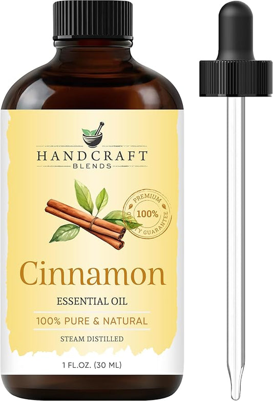 Handcraft Blends Cinnamon Essential Oil – 1 Fl Oz – 100% Pure and Natural – Premium Grade Essential Oil for Diffuser and Aromatherapy, Skin, Massage, Candle and Soap Making Fragrance - Bloomnest