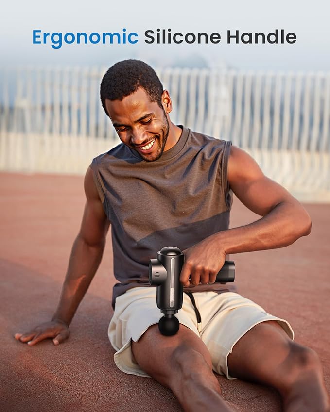 RENPHO Active Massage Gun Deep Tissue, Percussion Handheld Muscle Massager for Body Neck Pain Relief, Portable Electric Mini Back Massagers with Carry Case for Athletes Men Women - Bloomnest