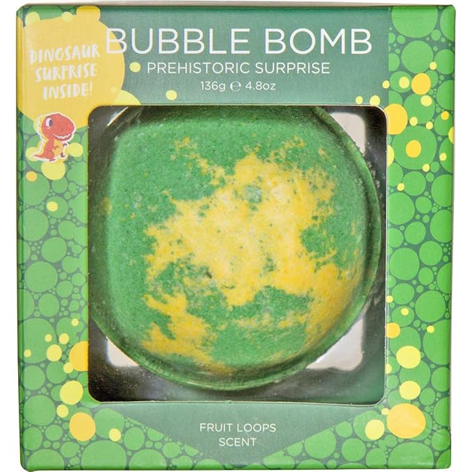 Dinosaur Bath Bombs for Kids and Toddlers with Surprise Toys Inside - Incredible Scents, USA Made, Safe Ingredients, Won't Stain Tub, 1 Pack for Boys and Girls Bubble Treats by Two Sisters - Bloomnest