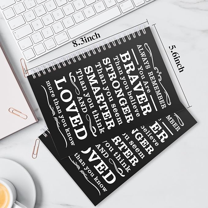 Spiral Notebook Journal, 4 Pcs Hardcover Spiral Notebooks,College Ruled Hardcover Notebook for Work,A5 Notebooks for Work School Note taking, Lined Journal for Women (4Pcs Always-Black) - Bloomnest