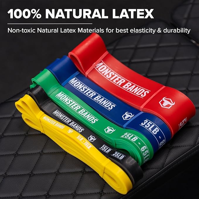 Pull Up Bands, Resistance Bands (Set of 5) – Pull Up Assistance Bands Set – Exercise Workout Bands for Working Out, Strength Training, Stretching & Physical Therapy - Bloomnest