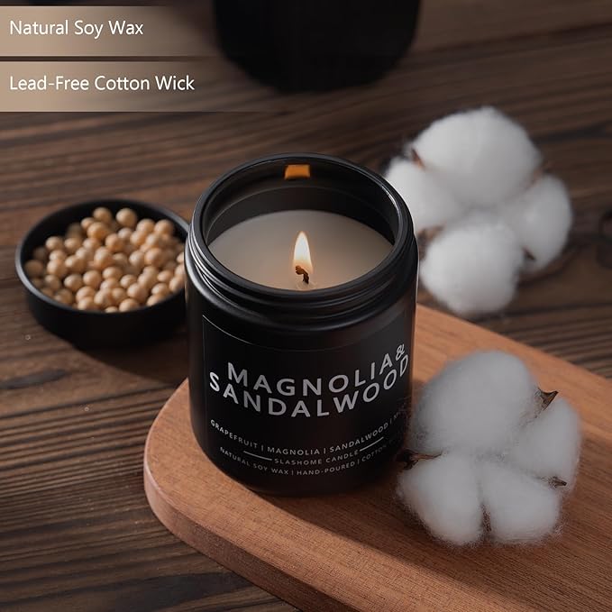 Candles for Men, 4 Pack Scented Candles, Gifts for Father Dad Day, 50 Hours Long Burning Soy Candles for Home Scented (Pine/Sandalwood/Patchouli/Oak) - Bloomnest