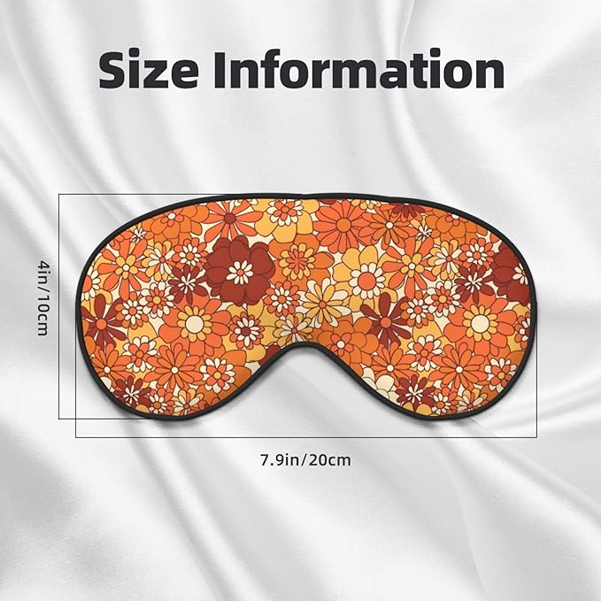 Sleep Eye Mask Vintage Boho Floral Hippie Flower Sleep Mask for Women Men Comfortable Eye Mask with Adjustable Strap Soft Eye Cover Blindfold for Travel Yoga Nap Shift Work - Bloomnest