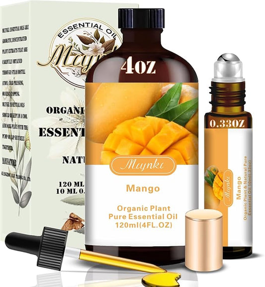 Mango Fragrance Oil-Mango Essential Oil 4.33oz (130ml)-100% Pure Natural Scent for Diffusers, Candles, Soap Making & Aromatherapy-Relaxing Home & Gift Essential Oil for Bath, Massage - Bloomnest