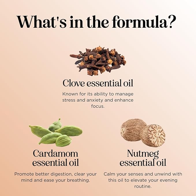 Vanilla Essential Oil Blend for Diffusers - Vanilla Spice Aromatherapy Essential Oil for Diffusers Baths Candles Soaps & DIYs Made with 100% Pure Oils Nutmeg Cinnamon Cardamom & Clove - Bloomnest