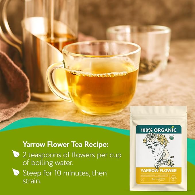 Super Value Pack 5 LB - Yarrow Flower Tea Organic - Dried Yarrow Herb Loose Leaf - Herbal Tea to Support Healthy Immune Function & Relaxation - Bloomnest