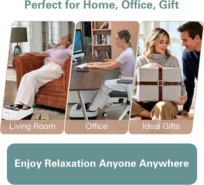 Shiatsu Foot Massager with Heat, Deep Kneading Electric Foot Massager Machine for Plantar Fasciitis Neuropathy with Remote Control, Adjustable Vibration and Compression