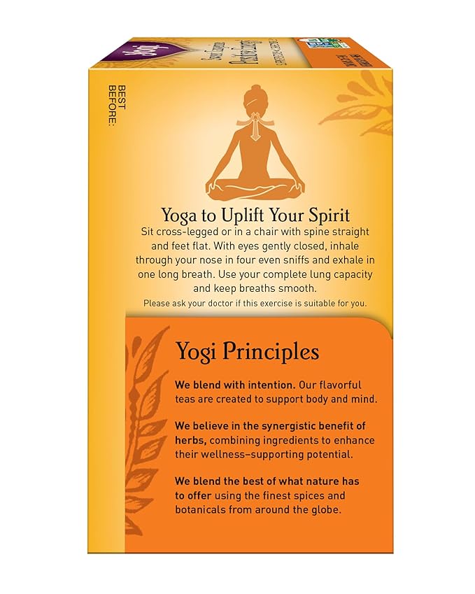Yogi Sweet Tangerine Positive Energy, 16 Tea Bags, Packaging May Vary (Pack of 1) - Bloomnest