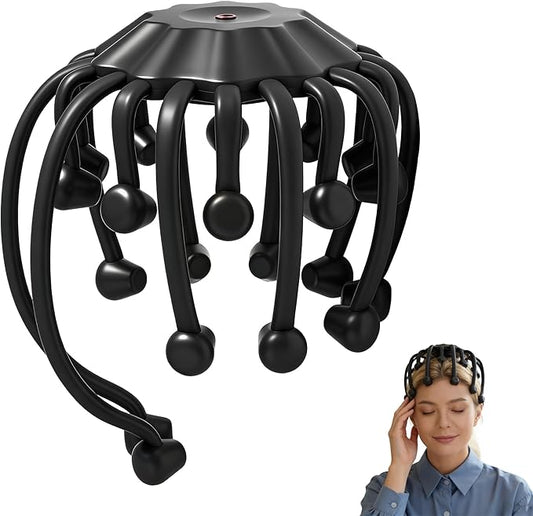 THOUSAND SUNNY Electric Octopus Head Massager for Scalp, 360 Scalp Stress Relax Massage Tool Hands Free with 20 Massage Nodes Bloomnest