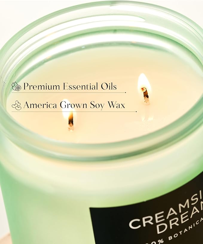 M&SENSE Orange Creamsicle Summer Scented Candle - 11.6oz Clean Non Toxic Natural Soy Wax 70-Hour Slow Burning Candle, 2-Wick Long Lasting Home Fragrance Gifts for Housewarming & Anniversaries - Bloomnest
