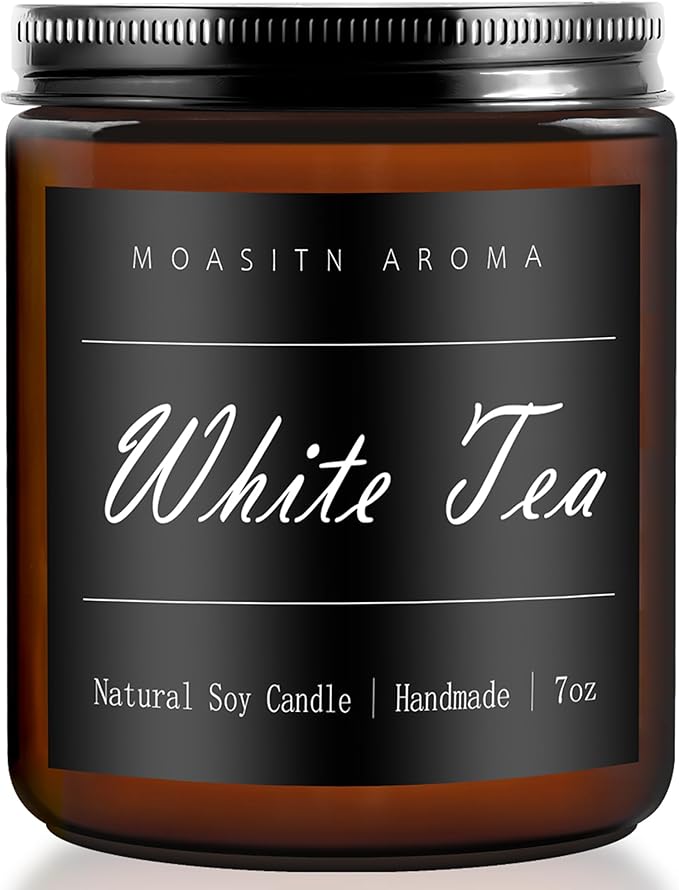 MOASITN White Tea Heavenly Scented Candles for Home| Natural Soy Aromatherapy Candle| Handmade Long Lasting Jar Candel| Women,Men Gift for Birthday,Housewarming,Thank You,Relaxing| 7oz - Bloomnest