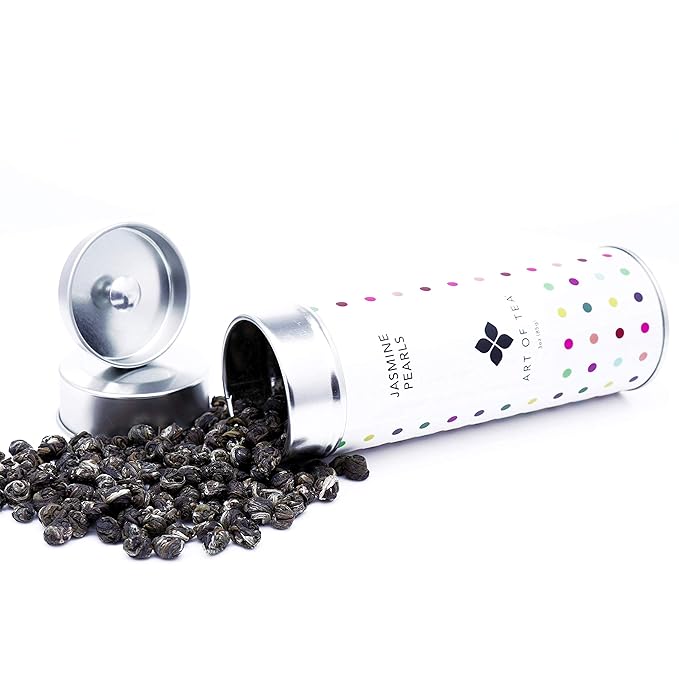 Art of Tea | Jasmine Pearls 3oz (Jasmine Tea) | Artisan Loose Leaf Tea Tin - Bloomnest