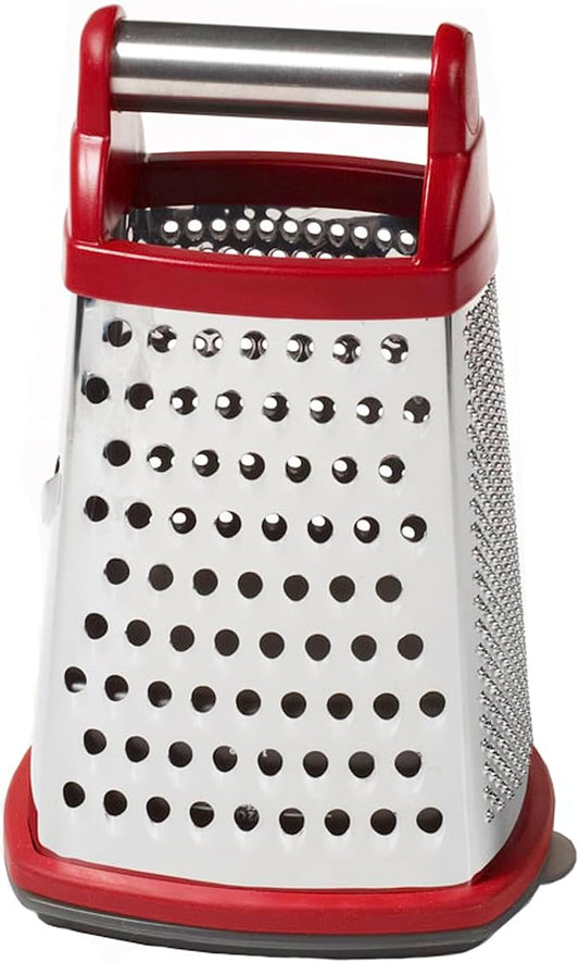 KitchenAid Gourmet 4-Sided Stainless Steel Box Grater with Detachable Storage Container - Bloomnest