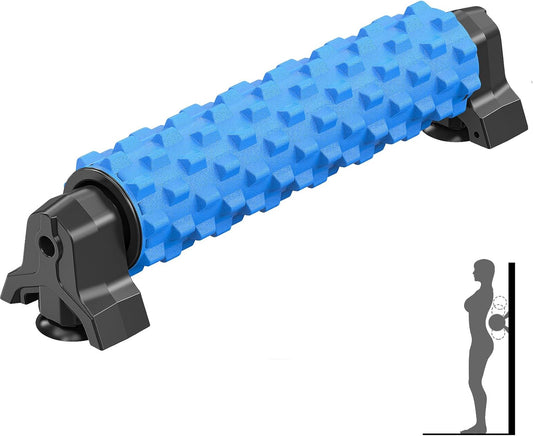 Foam Roller with Suction Cup Stand, 21 inch Trigger Point Deep Tissue Massage Foam Roller,Medium Density Grid Bracket Foam Rollers, Myofascial Release, Relieves Leg Muscle Pain, Gym Equipment