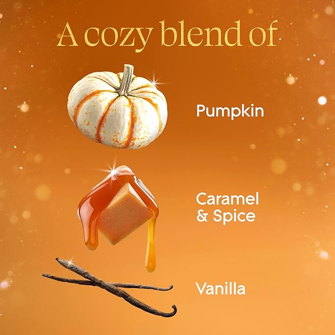 Glade 3-Wick Scented Candle Jar, Pumpkin & Ginger, Air Freshener Infused with Essential Oils, 6.8 Oz, 3 Count - Bloomnest