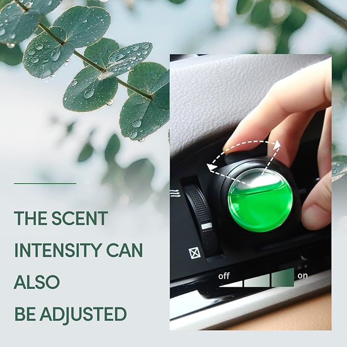 Car Air Freshener Vent Clips, 8 Pack, Provides Long-Lasting Scent, Up to 240 Days, Odor Eliminator (Eucalyptus) - Bloomnest