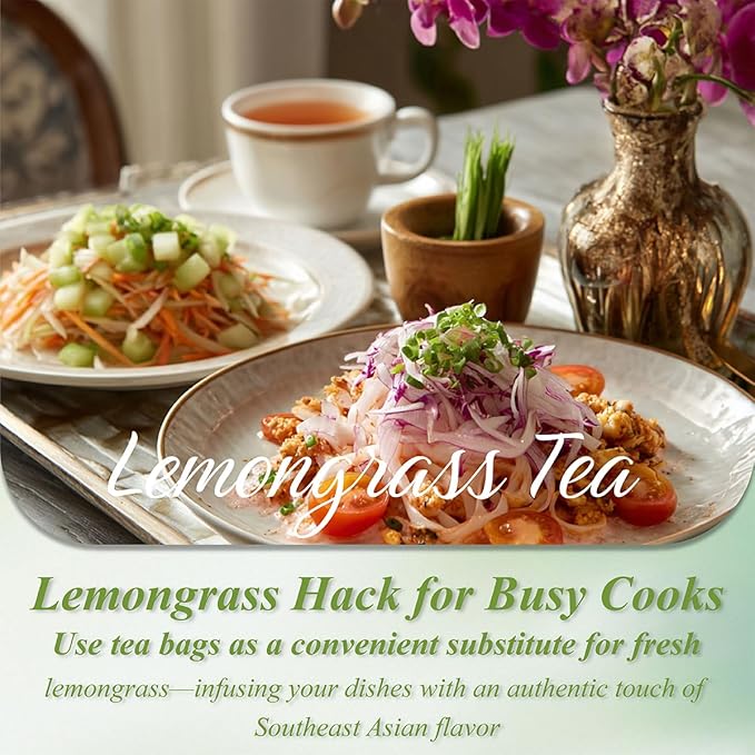 WT WEETEE Lemongrass Tea Bags, 100 Count Pure Lemon Grass Leaves Tea Bags, Natural Caffeine Free Herbal Tea - Bloomnest