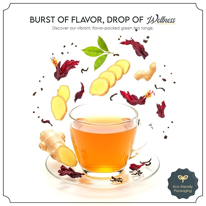 Tea Leaf & Co. Joyful 3 Pack Premium Tea Git Combo Box - Contains Sweet Hibiscus, English Breakfast Black & Turmeric Ginger Herbal Teas - Perfect for Premium Gifting (3Oz) - Bloomnest