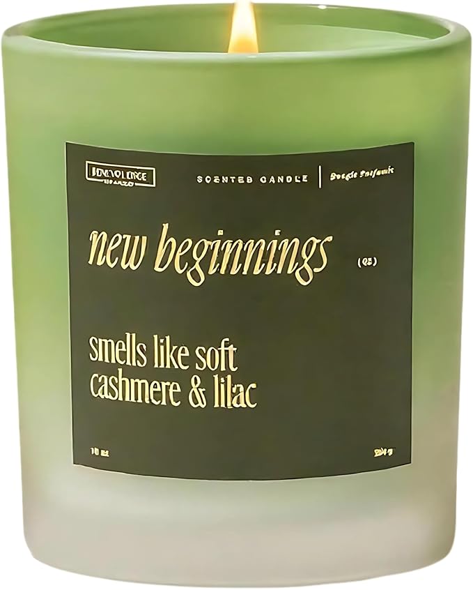 Benevolence LA New Beginnings Scented Candles | 10 oz, 40-50 Hour Burn, New Home Candle | House Warming Gifts for Women, Friends | Gift Idea for Promotion, Retirement - Notes of Cashmere & Lilac - Bloomnest