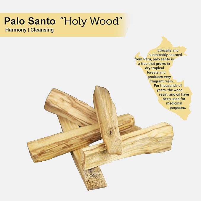 Ancient VEDA Palo Santo Sticks Premium Grade from Peru | Sacred Wood for Smudging, Meditation, Cleansing & Yoga (50 Pack) AncientVeda