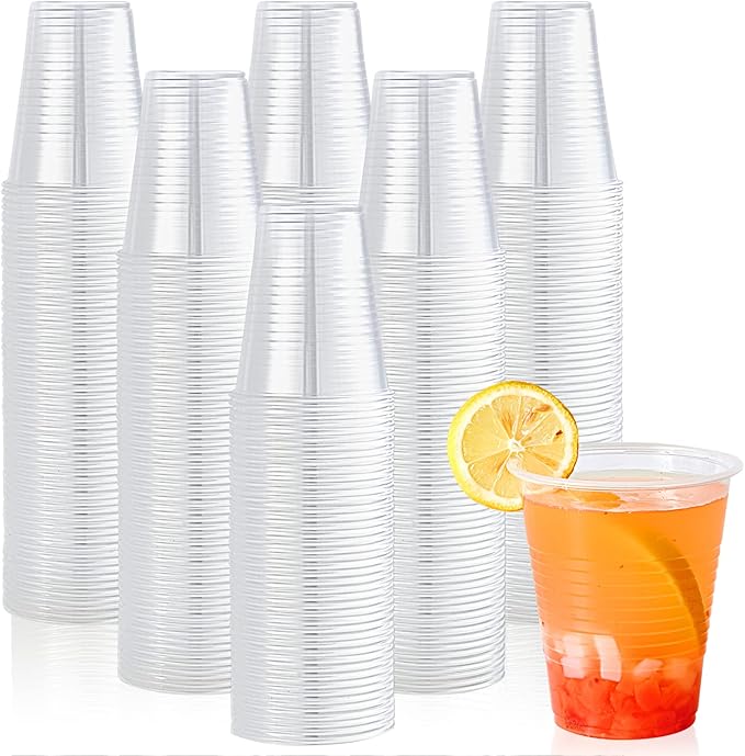 Lilymicky 450 Pack 12 oz Clear Plastic Cups, Cold Disposable Plastic Drinking Cups for Parties, Picnic, BBQ, Travel, and Events - Bloomnest