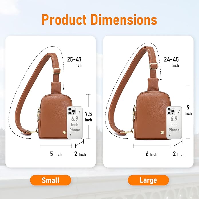 INICAT Small Sling Bag for Women Everyday & Travel Crossbody Bags Lightweight Cross Body Purses Vegan Leather - Bloomnest