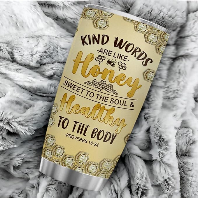 winorax Bee Tumbler Gifts For Women Girls Queen Bees Tumblers Jewelry Drawing Style Stainless Steel Tumblers Coffee Travel Mug 20oz Birthday Christmas Presents - Bloomnest