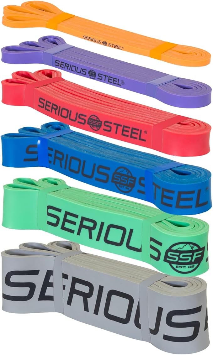 Serious Steel Fitness 37" Resistance Training Bands (Portable Exercise Band System Training Bands- Great for Individuals Looking for Tension Throughout The Exercise) - Bloomnest