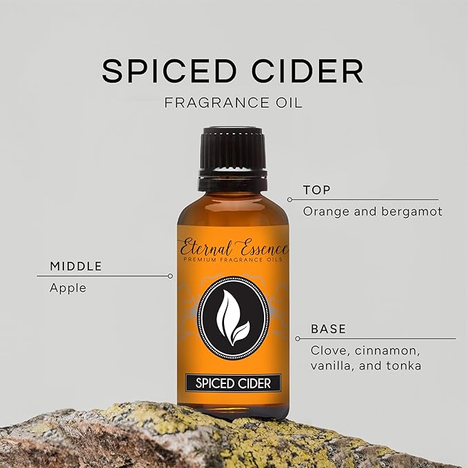 Eternal Essence Oils Spiced Cider 30ml Premium Fragrance Oil - for Candle, Soap Making, Aromatherapy, Diffusers, Home Care, & Humidifiers EternalEssenceOils