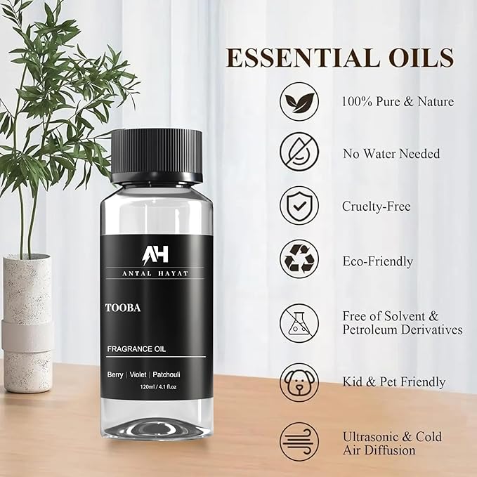 Hotel Scents Tooba Diffuser Oil 120ml - Inspired by La Vie Est Belle Perfume - Berry, Patchouli, Violet - Luxury Essential Oil for Home Scents - Premium Fragrance for Waterless & Ultrasonic Diffusers - Bloomnest