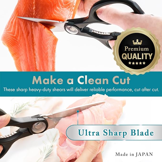 Japanese Multipurpose 9.0" Kitchen Scissors Come Apart Blade Stainless Steel Made in Japan - Bloomnest