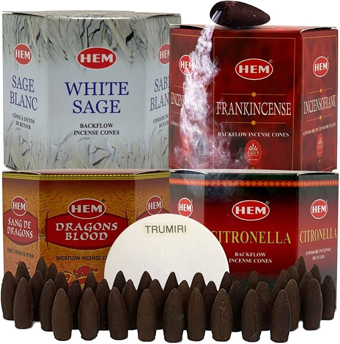 Variety Backflow Incense Cones for Waterfall and Mat Bundle Inciensos Aromaticos|Incienso|Inciense|Insienso TRUMIRI