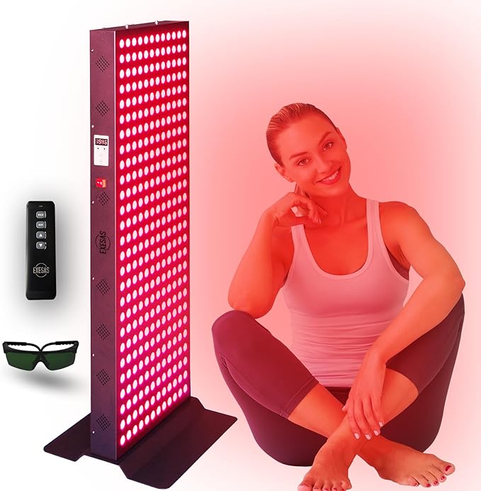 Red Light Therapy Device for Full Body, 630nm, 660nm, 810nm & 850nm, Near Infrared Dual-Chip Clinical Grade LED Panel for Smooth Skin, Weight, Pain and Overall Wellness (324LED) EXESAS