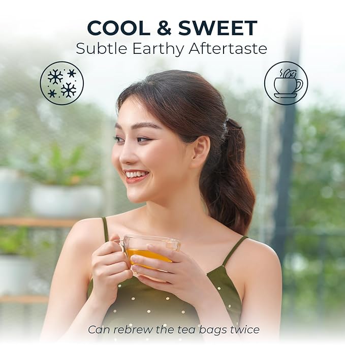 INJOY YOUR VITALGRI:N Peppermint Tea Bags - 55 Count (+5 Tea Bags) Bamboo Tong Included - 5.96 oz, Re-Steep Herbal Tea, Cool Fresh Breath, Warm Heat, Stomach Relief, Relax, Digestive Support, Mint - Bloomnest