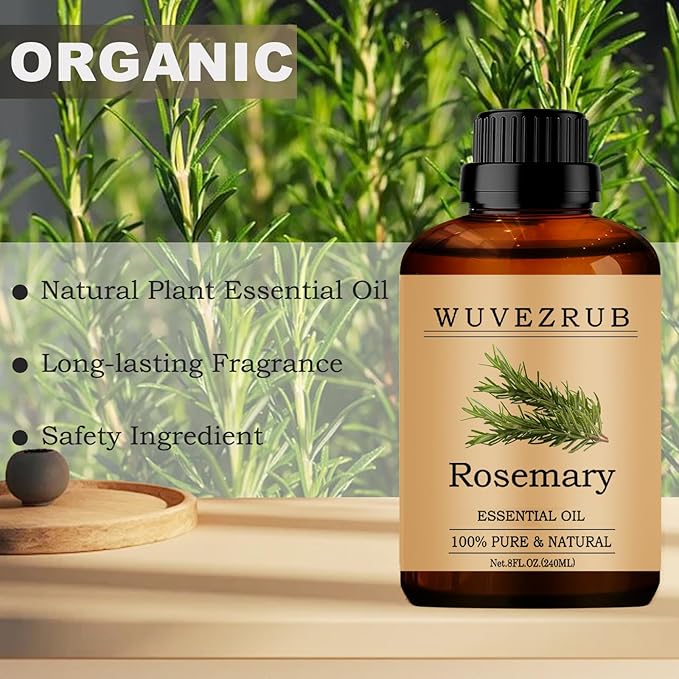 Rosemary Essential Oils, 240ML Pure and Natural Essential Oil for Aromatherapy Diffuser - Rosemary /8 Fl Oz - Bloomnest