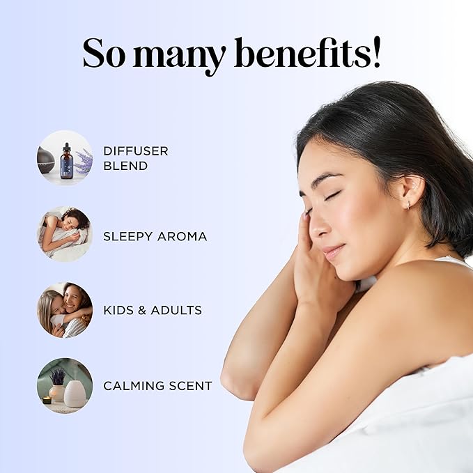 Sleep Essential Oil Blend for Diffuser - Dream Essential Oils for Diffusers Aromatherapy and Relaxation with Clary Sage Ylang-Ylang Roman Chamomile and Lavender for Sleep Time Support (10mL) - Bloomnest