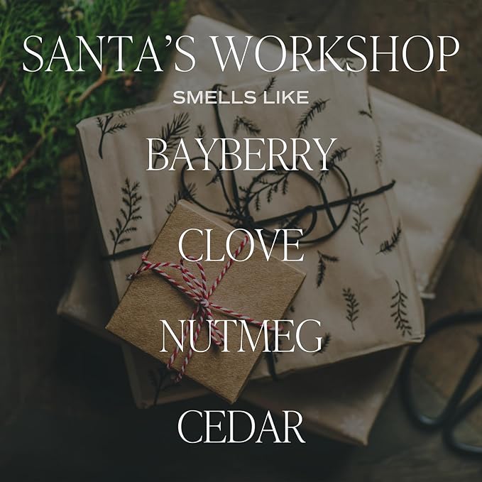 Sweet Water Decor Santa's Workshop Christmas Scented Candles - Christmas Stocking Stuffers Soy Candles Fir & Musk Scent - Christmas Candles with 70 Hours Burn Time - 15Oz Green Matte Jar Wax Candles - Bloomnest