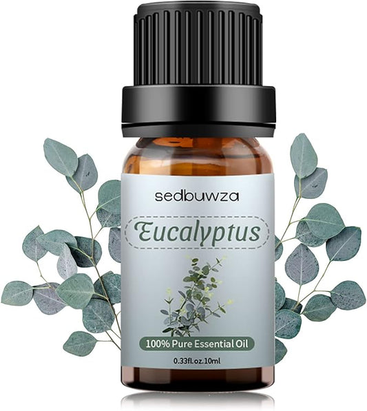 Sedbuwza Eucalyptus Essential Oil, Pure Organic Eucalyptus Fragrance Oil for Diffuser, Humidifier, Soap, Candle, Perfume Sedbuwza