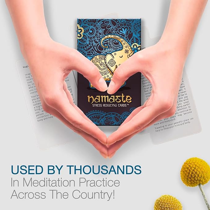 Namaste Mindfulness Cards - Stress & Anxiety Relief, Meditation Cards - Self Care Gifts for Women - MSS Inc - Bloomnest