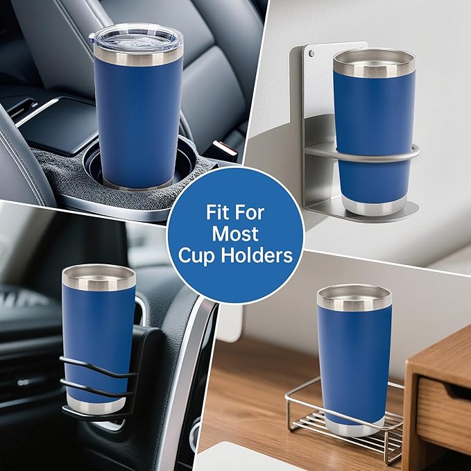 IEOVIEE 32 Pack, 20oz Stainless Steel Bulk Tumblers with Lids and Straws, Double Wall Insulated Travel Mug, Durable Powder Coated Tumbler Bulk Cup for Cold and Hot Drinks(Dark Blue) - Bloomnest