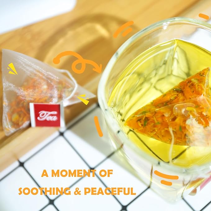 TEARELAE - Premium Calendula Flowers Tea Bags - 1.5g x 40 Count - Natural Calendula Tea Cut & Sifted - Non-GMO - Caffeine-free - Digestion Support & Improve Skin Health - Bloomnest