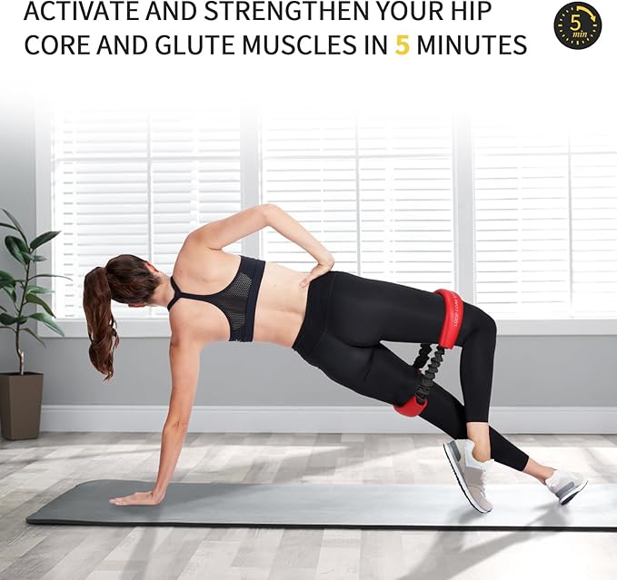 Hip & Core System, Resistance Loop to Stretch, Core Fitness Glute Workout Bands - Bloomnest