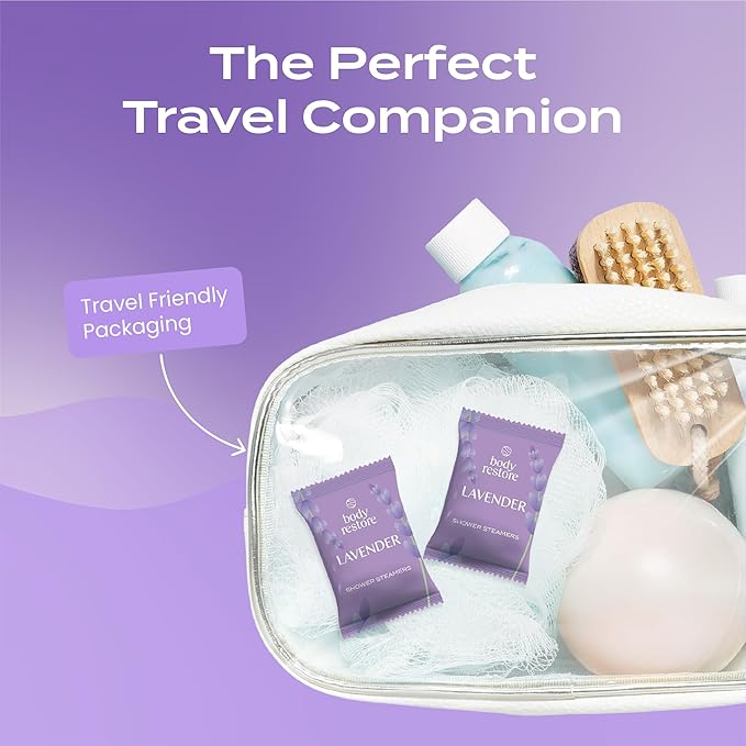 Body Restore Shower Steamers Aromatherapy 15 Pack – Valentines Day Gifts for Her and Him, Birthday Gifts for Women and Men, Relaxation, Stress Relief, Self Care – Lavender - Bloomnest
