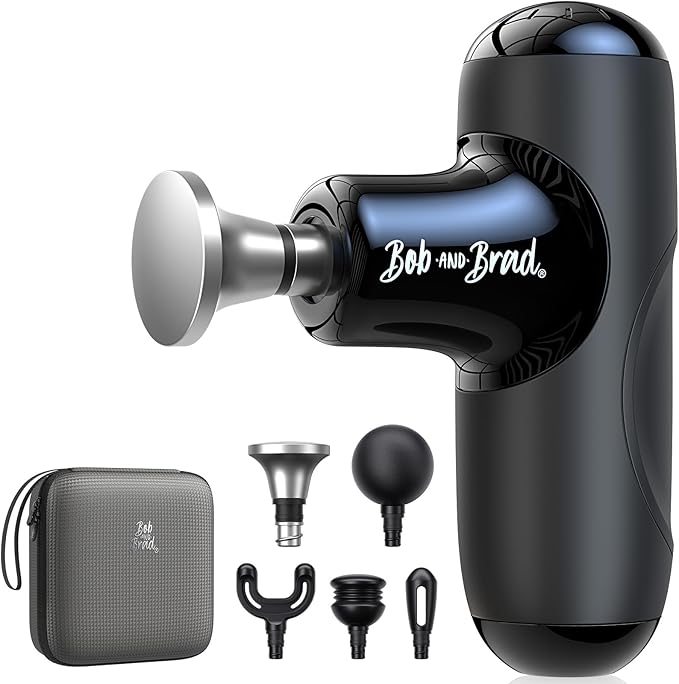 BOB AND BRAD Q2 Max Mini Massage Gun with Metal Head, Pocket-Sized Deep Tissue Massager Gun for Athletes, Professional Portable Percussion Muscle Massager Gun - Bloomnest