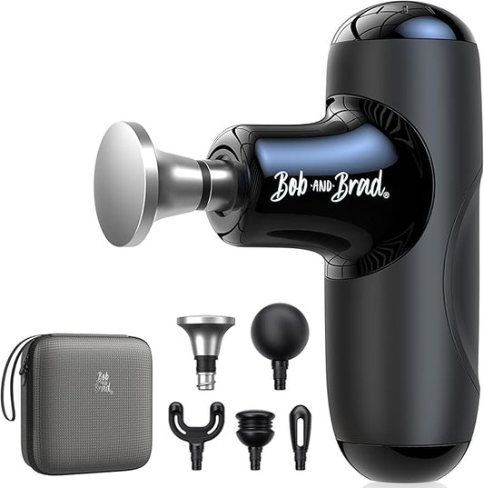 BOB AND BRAD Q2 Max Mini Massage Gun with Metal Head, Pocket-Sized Deep Tissue Massager Gun for Athletes, Professional Portable Percussion Muscle Massager Gun - Bloomnest