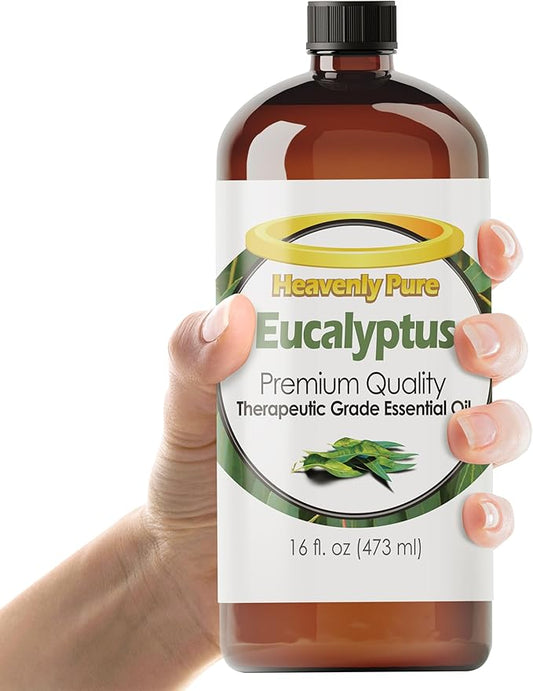 Eucalyptus Essential Oil 16 oz Large Bottle for Spray, Diffuser, Humidifier - 473 ml - Bloomnest