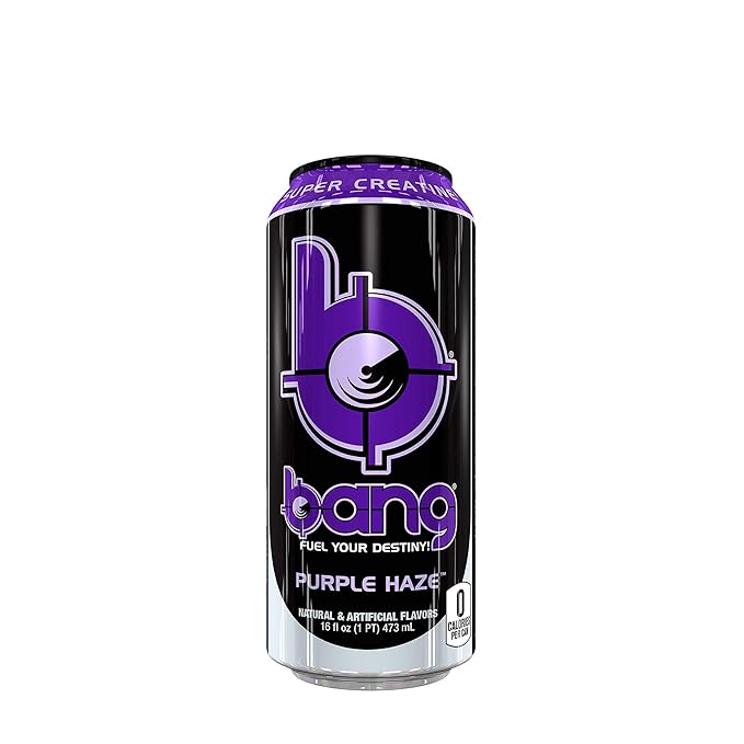 Bang Energy Purple Haze, Sugar-Free Energy Drink, 16 Ounce (Pack of 12) - Bloomnest