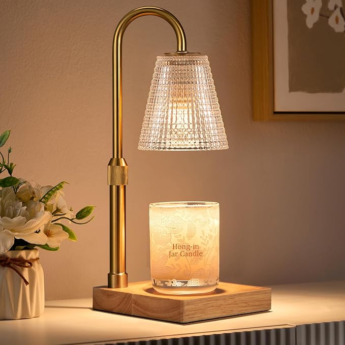 Adjustable Candle Warmer Lamp with Timer Dimmer,Birthday Gifts for Women Mom Sister,House Warming Gifts New Home Room Decor,Vintage Wax Warmer for Scented Wax Jar Candles
