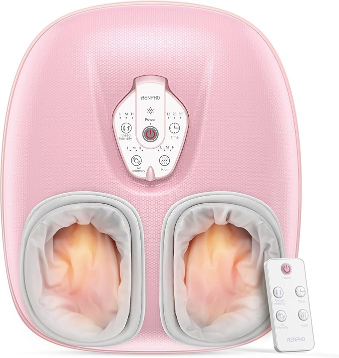 RENPHO Foot Massager Machine with Heat [2026 Upgraded], Shiatsu Foot Massager for Plantar Fasciitis, Birthday Gifts for Women, Wireless Control, Best Gifts for Women/Mom/Wife, PK - Bloomnest